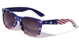 USA AMERICAN FLAG CLASSIC SQUARE SUNGLASSES PATRIOTIC STARS STRIPES RETR... - $139.98 MXN