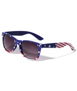 USA AMERICAN FLAG CLASSIC SQUARE SUNGLASSES PATRIOTIC STARS STRIPES RETR... - $139.25 MXN
