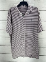 Johnnie-O Polo Shirt Mens X-Large Performance Golf Striped Pink Gray - $19.64