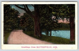 Postcard Greetings from Blytheville Arkansas Country Road Colored - £3.93 GBP