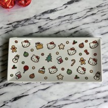 Hello Kitty Christmas  Serving Tray Platter Gingerbread Candy canes Ceramic NEW - £30.53 GBP