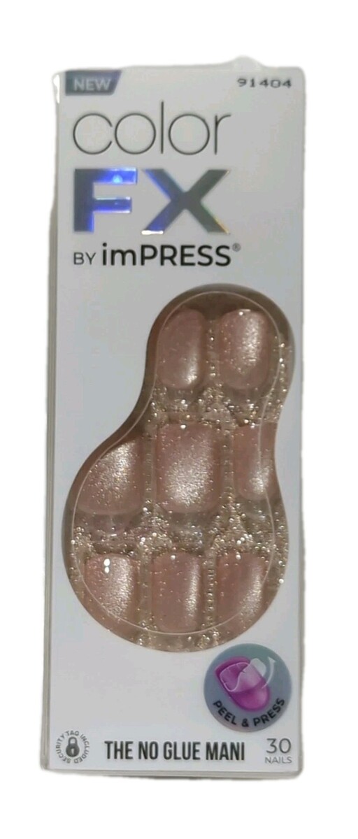 Starstruck Color FX KISS imPRESS IMCF06 No Glue Mani, Peel &amp; Press 30 Na... - $11.97