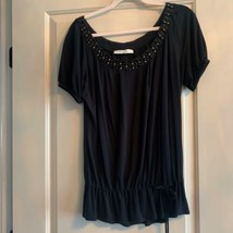 NWOT BLUEMARINE Black Peasant Short Sleeve Tunic SZ IT 46/US 12 Made in ... - £110.98 GBP