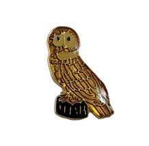 Vintage Golden Barn Owl Lapel Pin Hat Tac Backpack Flair - £3.86 GBP