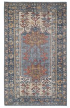 Blue - Red HANDMADE Turkish earth tone  OUSHAK Area Rug, WF202337 Free Shipping - £739.68 GBP+