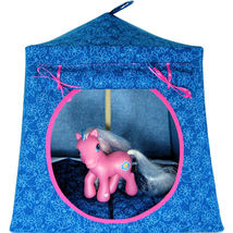 Aqua Toy Pop Up Doll, Stuffed Animal Tent, 2 Sleeping Bags, Flower Print Fabric - £19.83 GBP