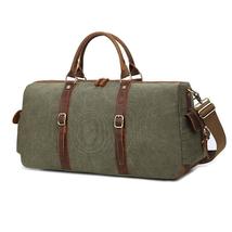 Retro Large Capacity Handbag Canvas &amp; Leather Travel Bags Casual Men Lug... - £86.63 GBP