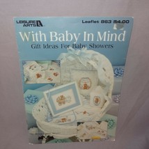 With Baby Mind Counted Cross Stitch Pattern Leaflet Book 863 Leisure Arts 1989 - $9.99