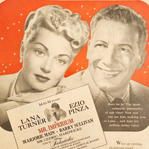 1951 Mr Imperium Movie Advertisement Lana Turner Ezio Pinza Technicolor ... - $551.60 MXN