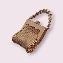 Vintage mini gold tone mesh coin/ pill purse - $40.00