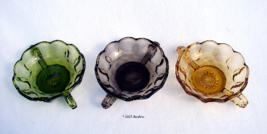 Choice of Color Vintage Anchor Hocking Fairfield Glass Bowl Candy Dish Handles - £5.50 GBP