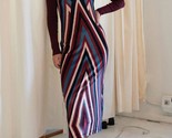 Mima Rosso Velour Striped Pinafore Dress Stripped Multi - $102.00