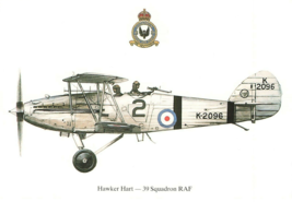 SQUADRON PRINTS POSTCARDS HAWKER HART RAF MILITARY AIRCRAFT BOMBER AIRPL... - £3.90 GBP