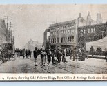 Town Square Odd Fellows Post Office Chelsea Conflagration MA DB Postcard... - £4.05 GBP