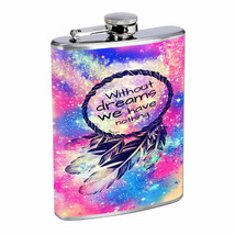 Without Dreams Em1 Flask 8oz Stainless Steel Hip Drinking Whiskey - £11.63 GBP