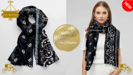 Satin Scarf 35x35 Premium Silk Wrap, Lightweight, Vibrant, and Free Ship... - $49.26 CAD