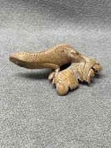 Wooden Hand Carved Lizard Figurine Statute Figure KG JD - $9.89