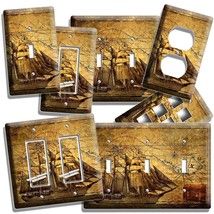 Pirate Ship Treasure Map Light Switch Outlet Wall Plate Boys Room Bedroom Decor - £12.79 GBP+