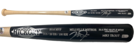 Mike Trout Autographed 2016 MVP Engraved Game Model Bat MLB Authentic LE 27 - £1,267.45 GBP