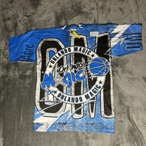 Vintage RARE 90s Orlando Magic Johnson AOP All Over Print T-Shirt Oversi... - $177.77 CAD