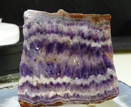 OUTRAGEOUS AMETHYST CHEVRON SLAB 3.8 X 3.5 X .27&quot; - $47.00