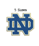 Notre Dame 5 sizes Digitized filled embroidery design Digital Download - $6.77 CAD