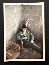 Vintage Photograph of U.S. Army Military Soldier Kicking Back with a Bee... - £6.26 GBP