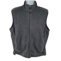 Woolrich Fleece Vest Men&#39;s Size L Gray Full Zip - £23.69 GBP