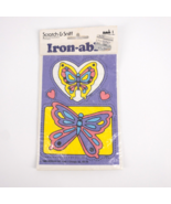 Vintage Ironables Scratch &amp; Sniff Butterly Heart Patches Iron On Morgan ... - $14.52 CAD