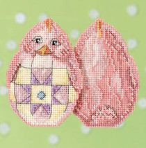 DIY Mill Hill Pink Chick Spring Easter Counted Cross Stitch Kit - $15.95