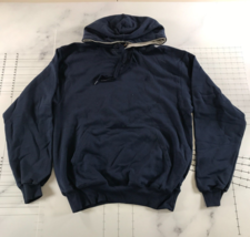 Vintage Champion Hoodie Sweatshirt Mens Medium Navy Blue Thick Cotton Blend - £39.19 GBP