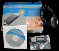 Dynex DX-BUSB Wireless-G USB 2.0 Network Adapter with Stand in box; unused - £4.71 GBP