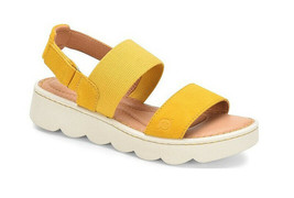New BORN Women&#39;s Patriotic Suede Slingback Sandal Yellow Variety Sizes - £65.52 GBP