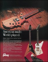 1983 Gibson Flying V and Explorer guitar original advertisement 8 x 11 ad print - $4.50