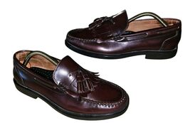Bass Courier Loafers Size 8M Burgundy Leather Tassel Loafer Slip-On Shoes - $34.61 CAD