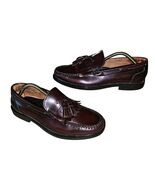 Bass Courier Loafers Size 8M Burgundy Leather Tassel Loafer Slip-On Shoes - $450.01 MXN