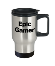 Epic Gamer Mug Travel Coffee Cup Funny Gift DND Geeks Nerds Players Vide... - £17.01 GBP