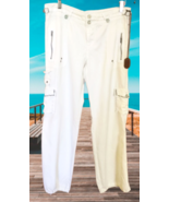 $248 ~Da-Nang Surplus Vintage WHITE Washable Silk Blend Cargo Pants  M - £111.64 GBP