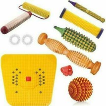 Acupressure tools kit foot massager roller mat for feet Multicolor Set Of 9 - £32.77 GBP