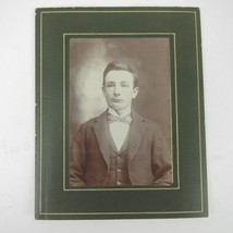 Cabinet Card Photograph Young Man Portrait in Suit and Tie Antique cira 1900 - £8.01 GBP