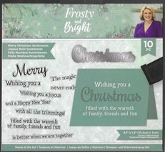 Crafter&#39;s Companion. Merry Christmas Sentiments Stamp &amp; Die Set. Die Cut... - $9.38