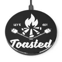 Custom Campfire Picture 10W Wireless Charger| Black Base | Personalized Engravin - £39.28 GBP