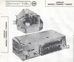 1957 CADILLAC 7268005 Car RADIO Photofact MANUAL Auto SERVICE Delco GM 7... - £7.75 GBP