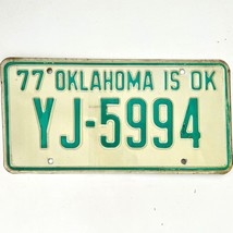 1977 United States Oklahoma Oklahoma County Passenger License Plate YJ-5994 - £14.81 GBP