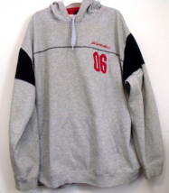 P Miller Gray Black Red Long Sleeve Hooded Sweatshirt Men Size 2XL - $18.95