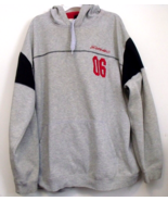 P Miller Gray Black Red Long Sleeve Hooded Sweatshirt Men Size 2XL - $18.95