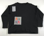 Lisa Todd Sweatshirt Womens Extra Large Black AH HA YEAH Long Sleeve - $27.69