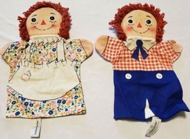 4 Vintage Hand Puppets and Dolls Knickerbocker Raggedy Ann and Andy - $4.95