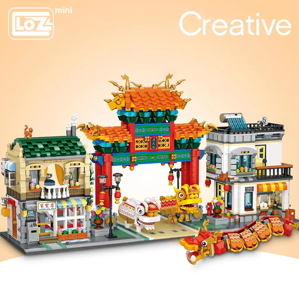 LOZ Mini Block Mini Street City Big China Street Mini puzzle Chinatown small - £83.20 GBP+