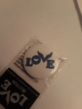 Love Wings Decorative Blue/White Shirt Button Attachable - $5.99